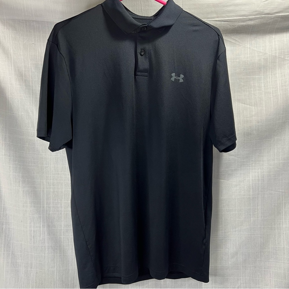 Under Armour HeatGear Performance Polo Black Men’s M– Athletic Golf Shirt